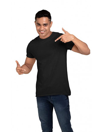 T Shirt Male Round Neck Black